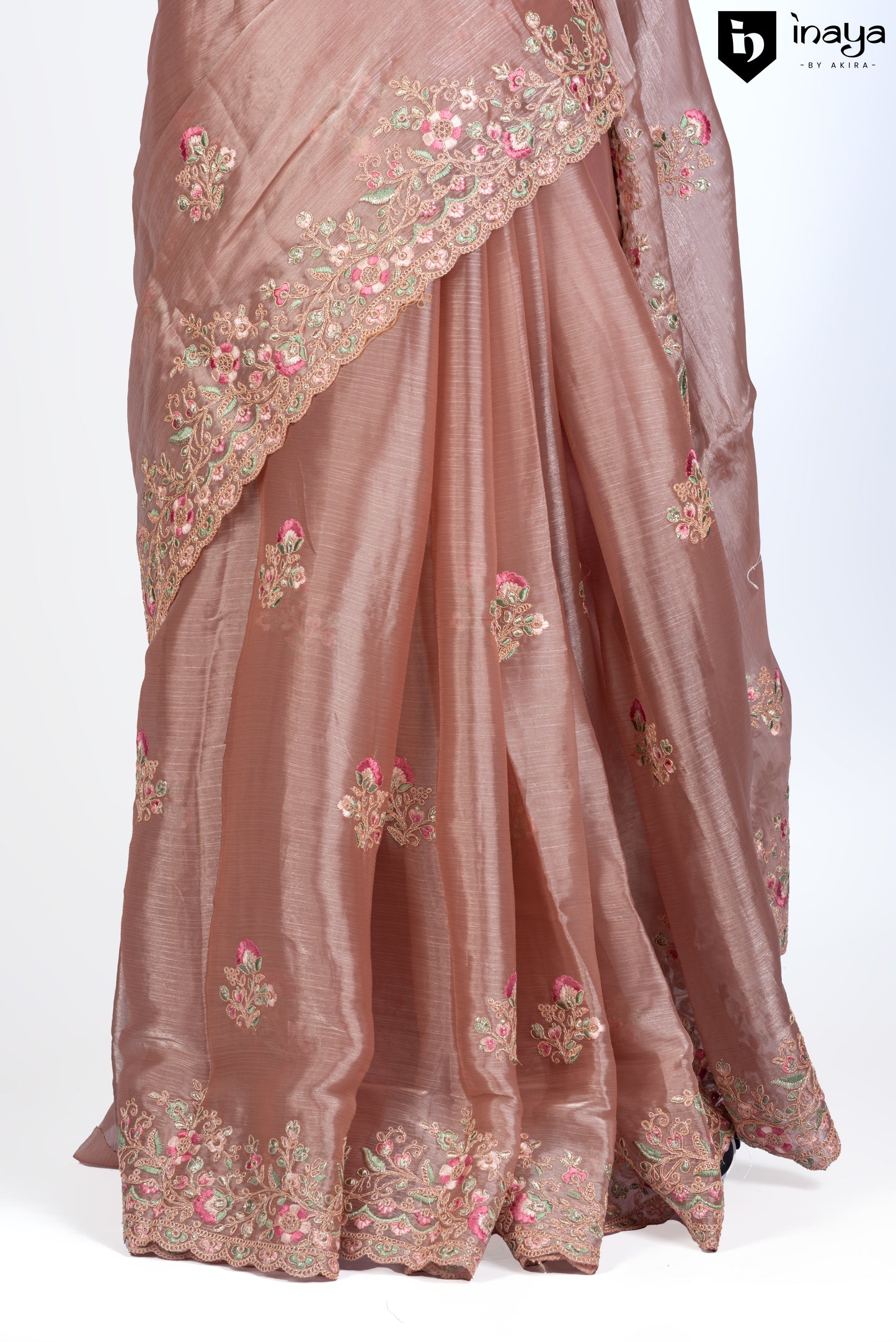 Blush Bloom Organza Saree