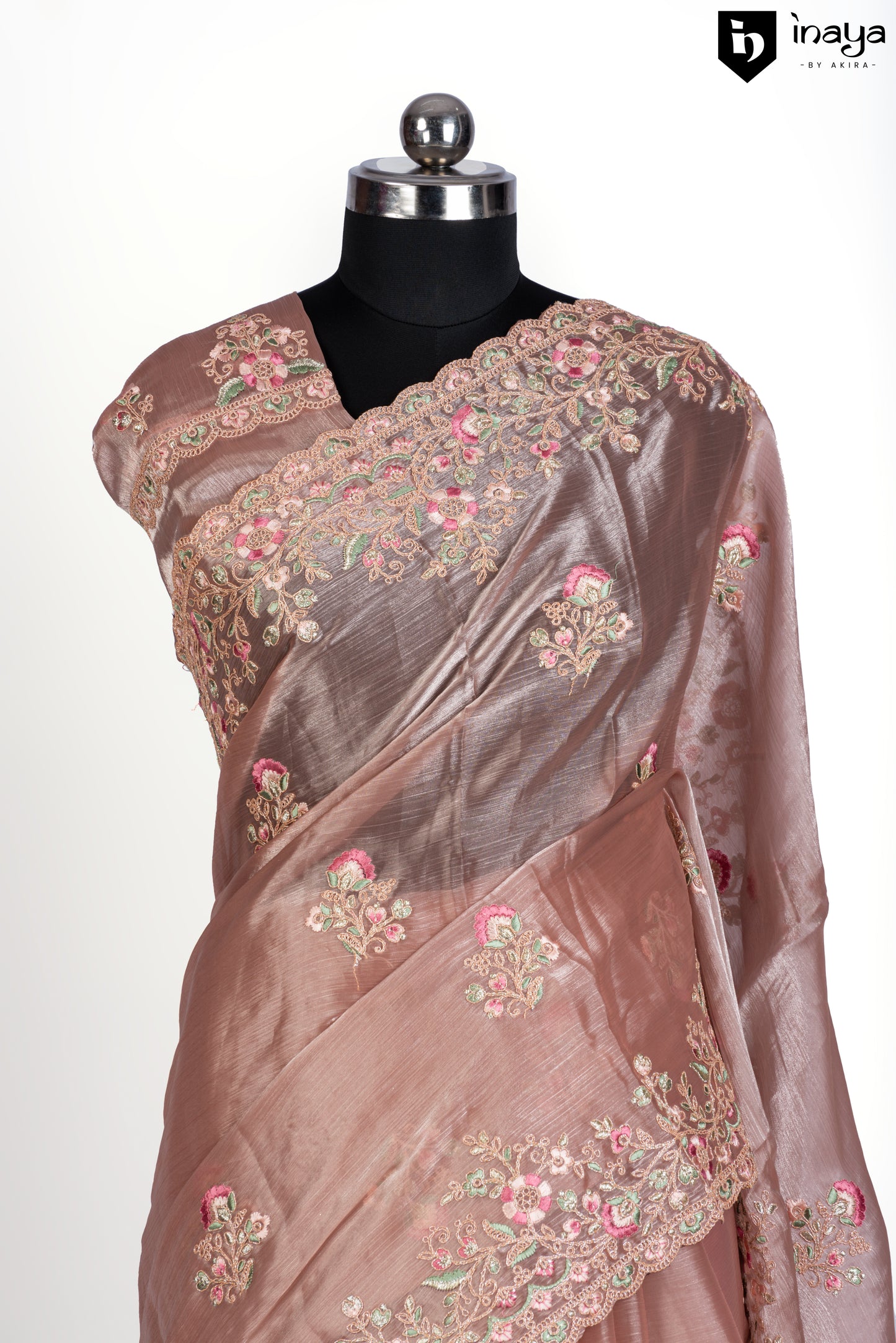 Blush Bloom Organza Saree