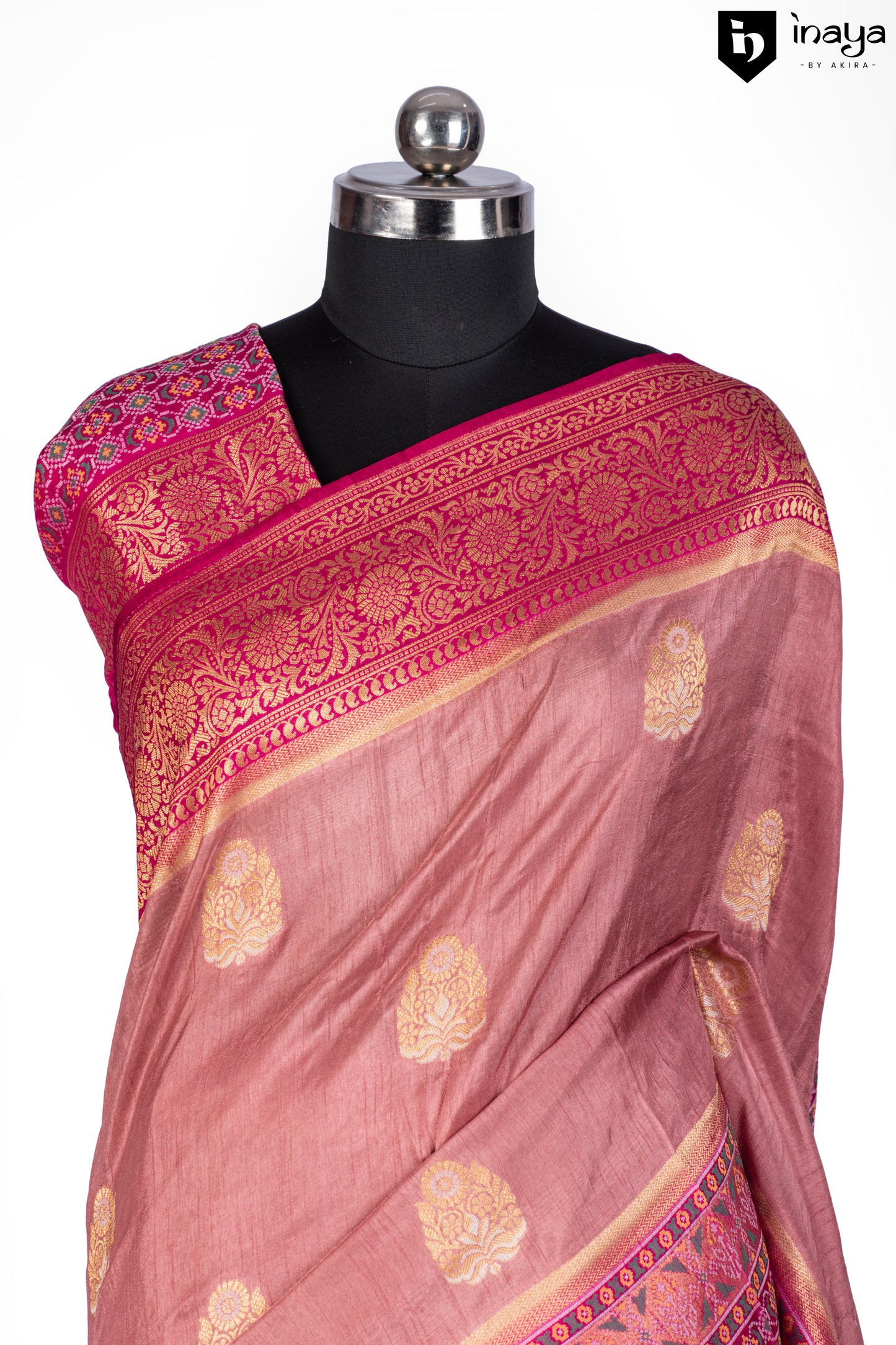 Peach Banarasi Silk Grandeur Saree