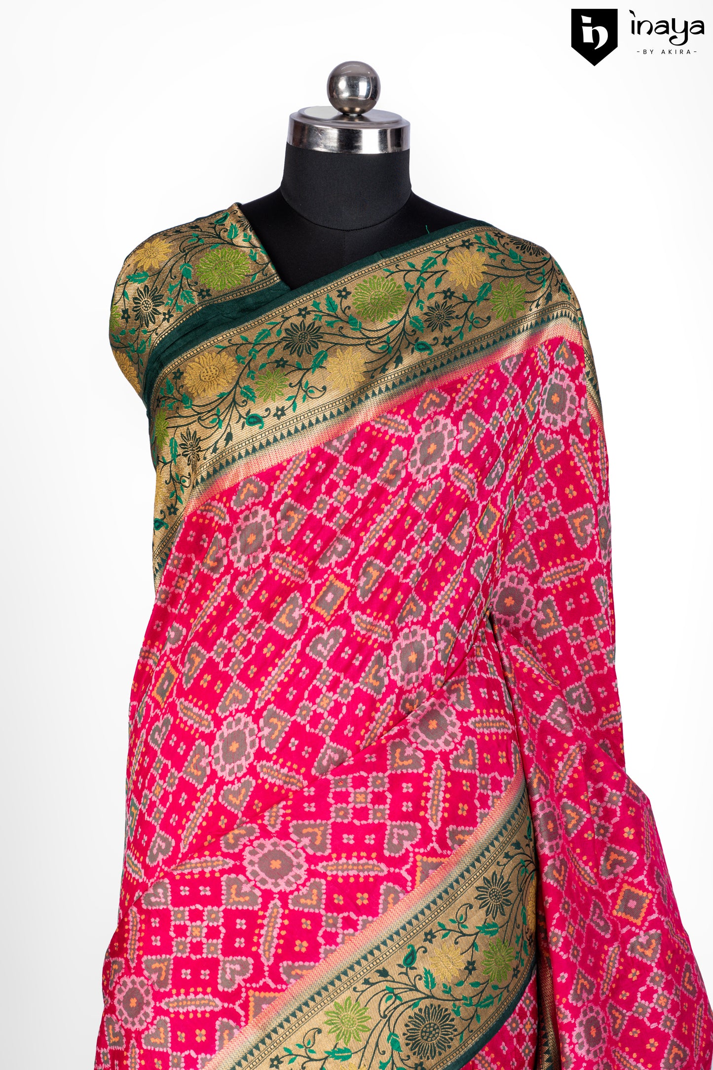 Regal Charm Banarasi Silk Saree in Rani Pink