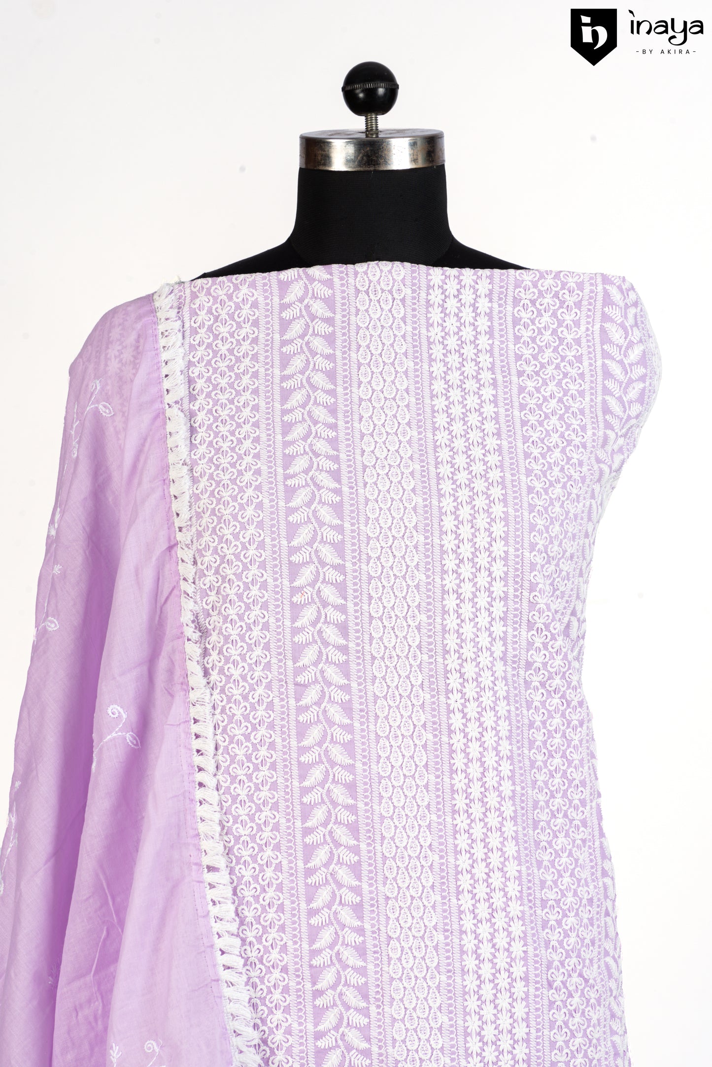 Lavender Haze Chikankari Cotton Suit Set