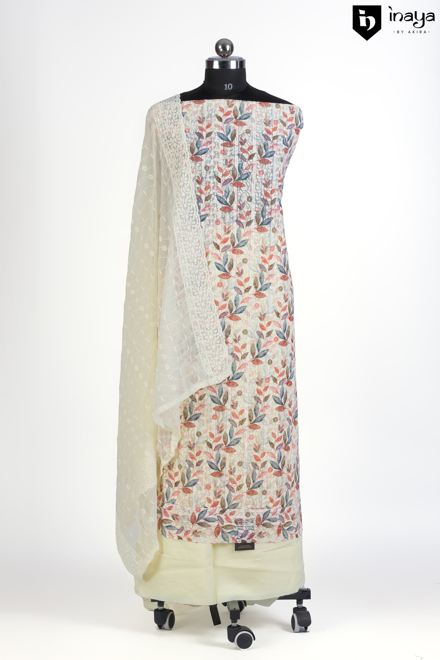 Chikankari Georgette Suit with Embroidered Dupatta