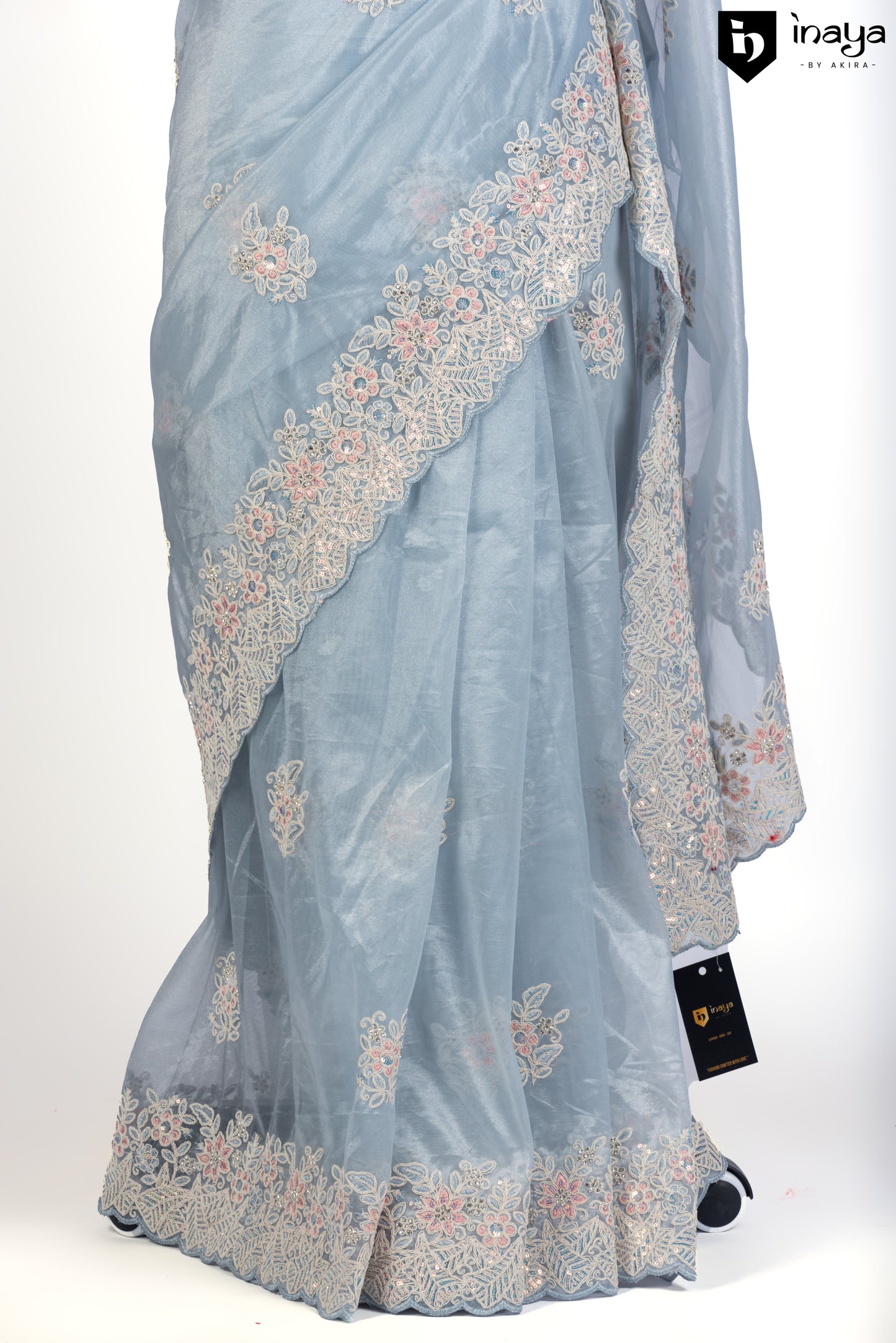 Sky Blue Serenity Organza Saree