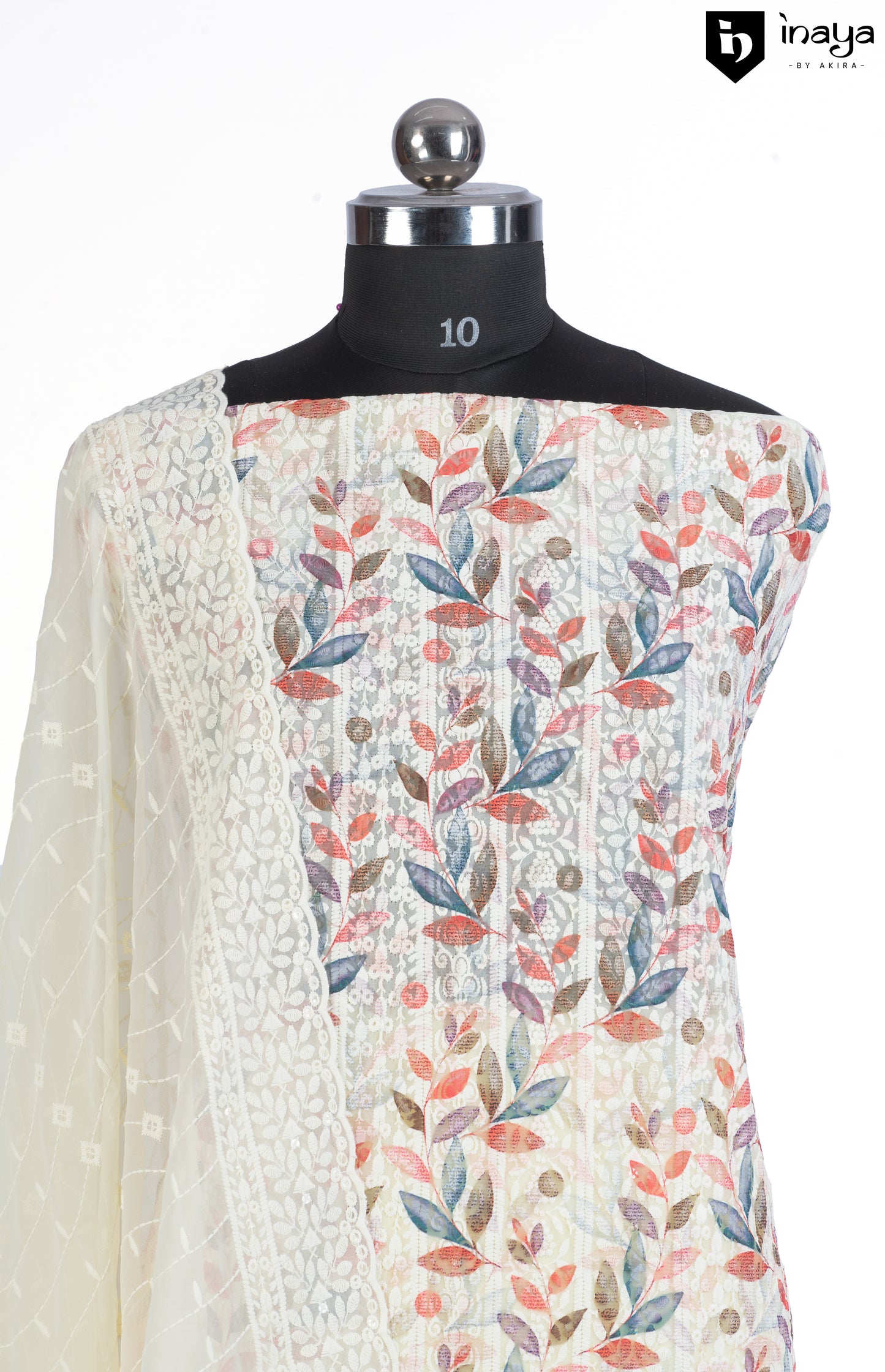 Chikankari Georgette Suit with Embroidered Dupatta