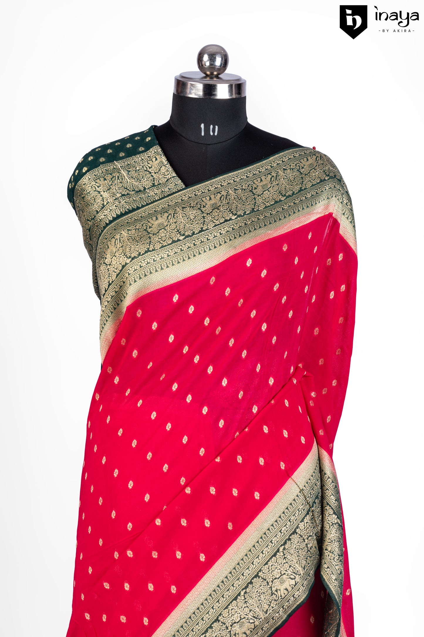 Crimson Elegance Banarasi Silk Saree