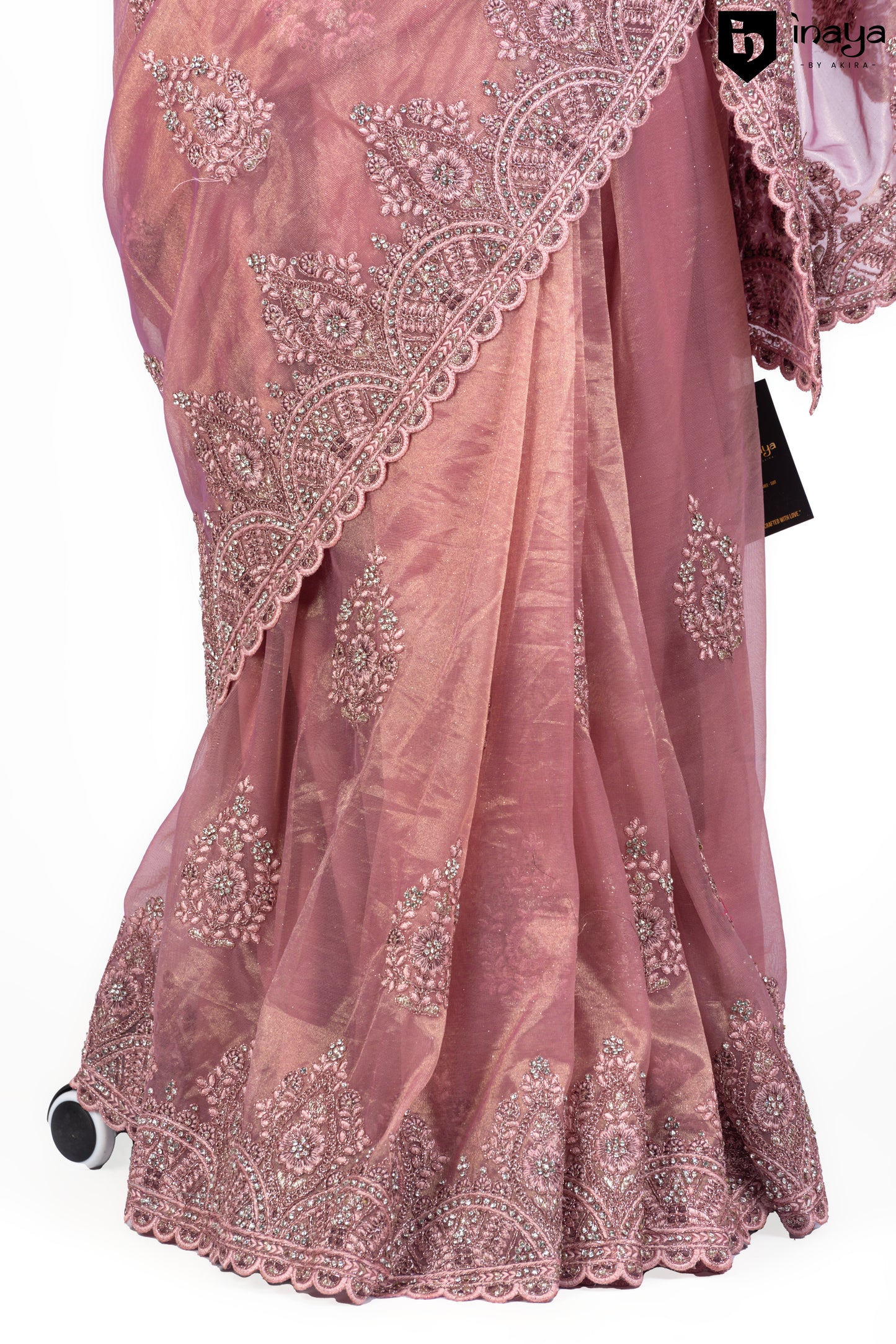 Blush Pink Organza Dreamscape Saree