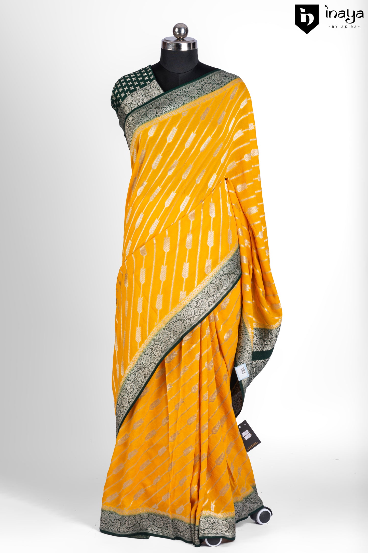 Sunshine Elegance Banarasi Silk Saree in Vibrant Yellow