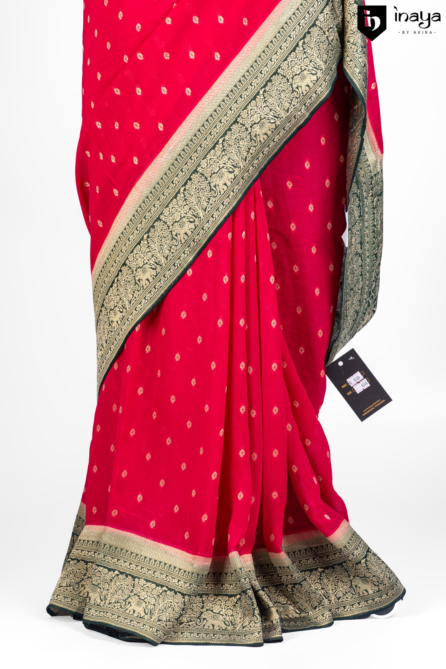 Crimson Elegance Banarasi Silk Saree